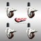 Service Caster 3 Inch 316SS Maroon Poly Swivel 1-1/2 Inch Expanding Stem Caster Set Lock Brake SCC-SS316TTLEX20S314-PPUB-MRN-112-4 - alternate 4